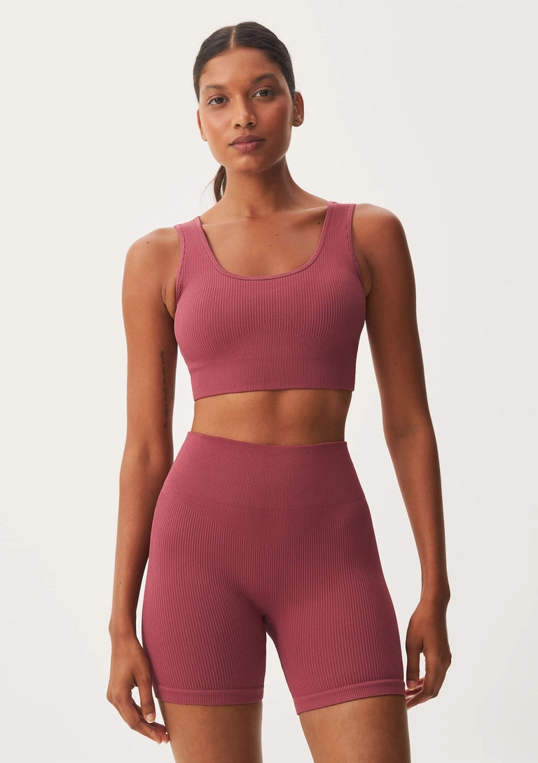 top esportivo canelado sem costura