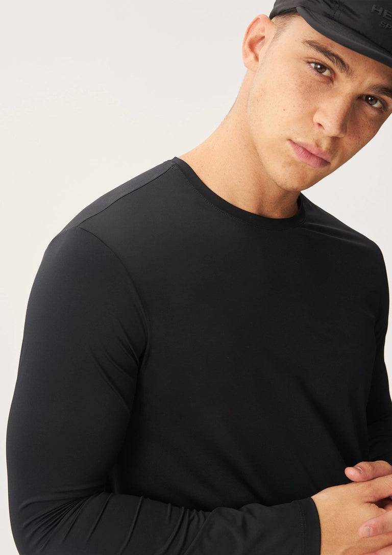 Camiseta esportiva masculina manga longa proteção uv