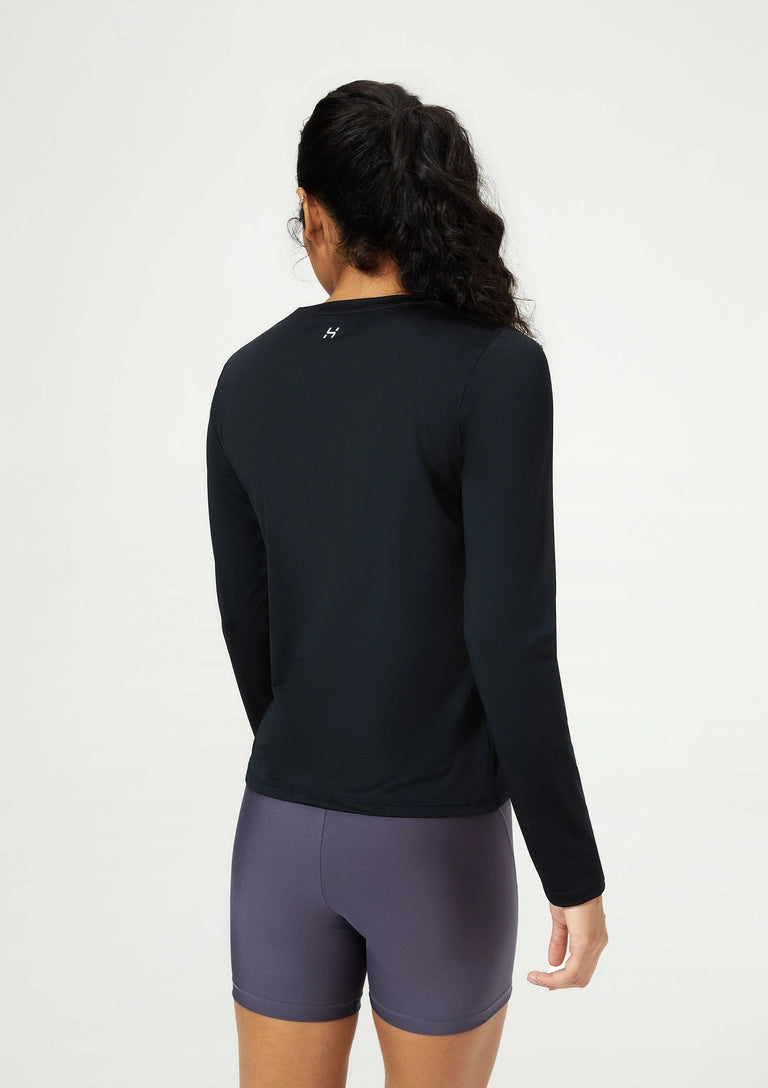 Camiseta esportiva feminina manga longa proteção uv