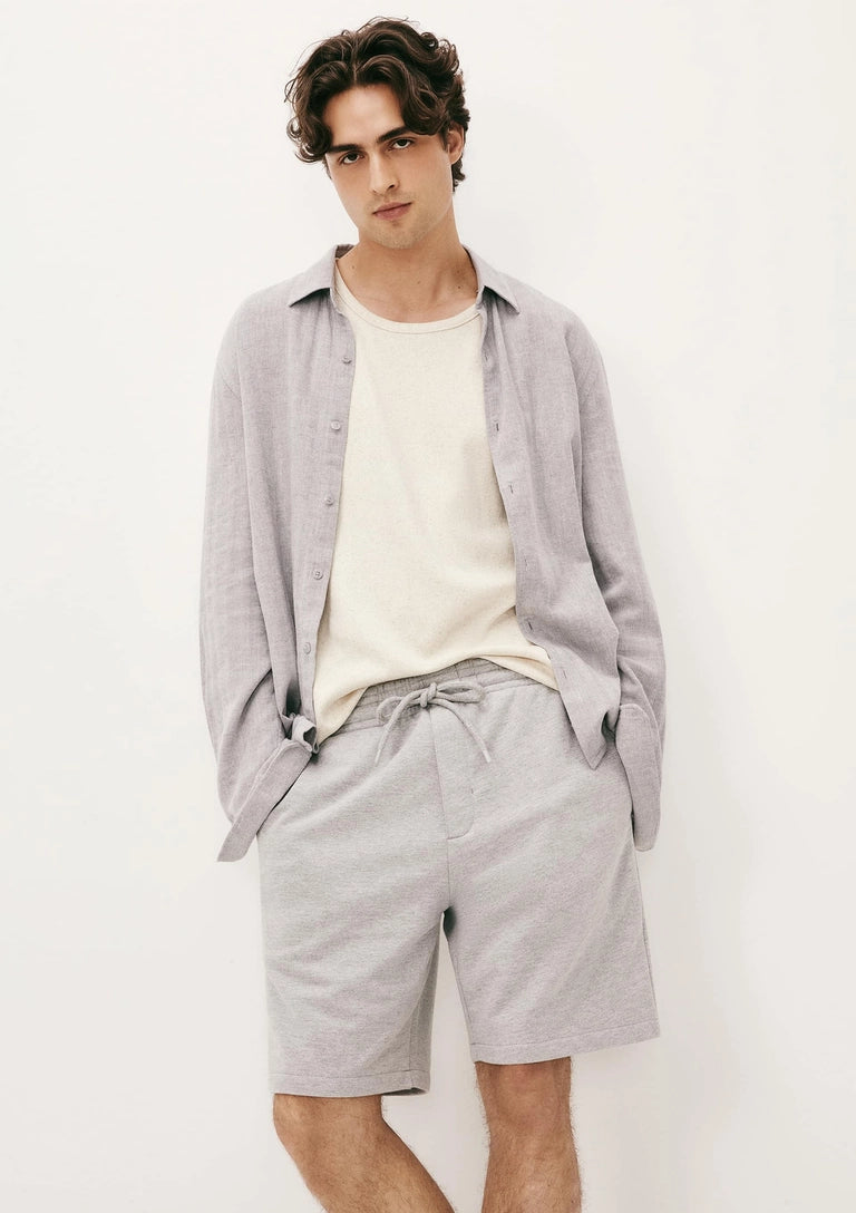 Bermuda masculina reta em moletom