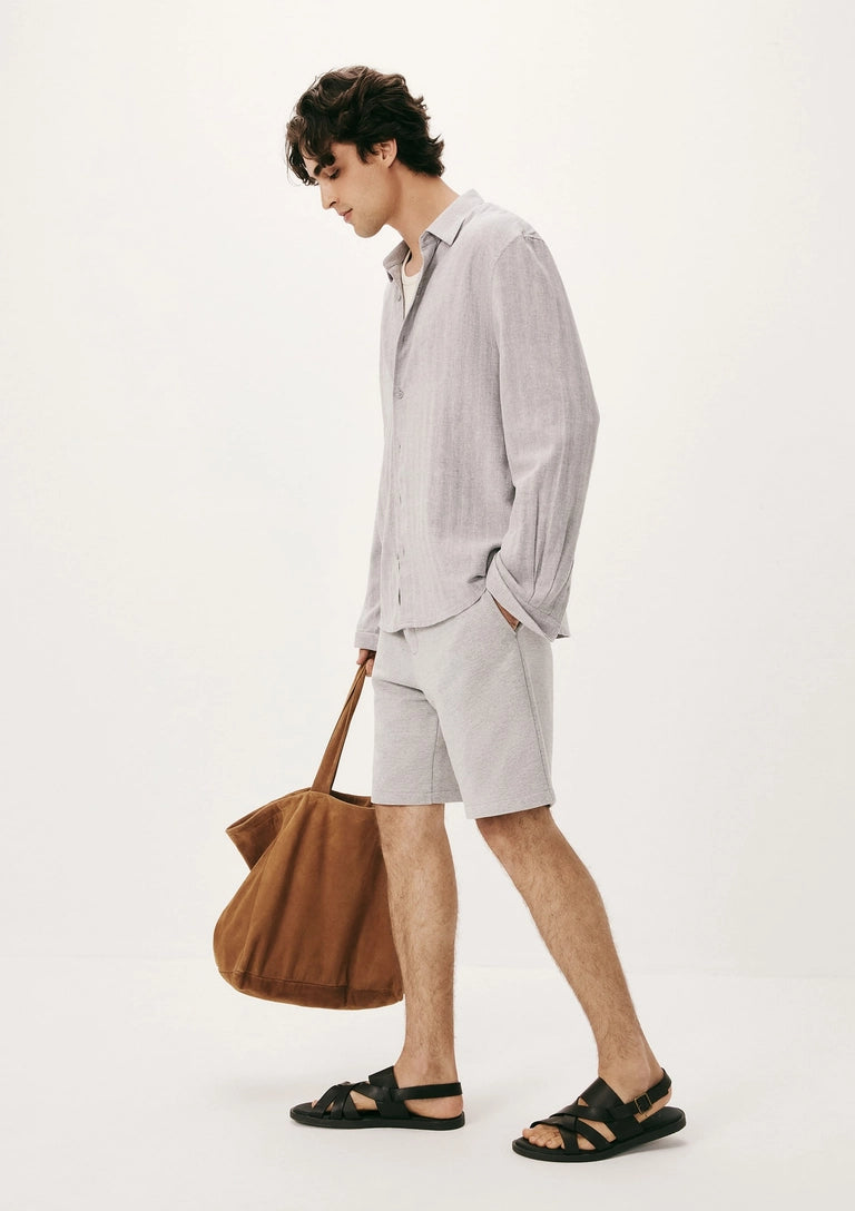 Bermuda masculina reta em moletom