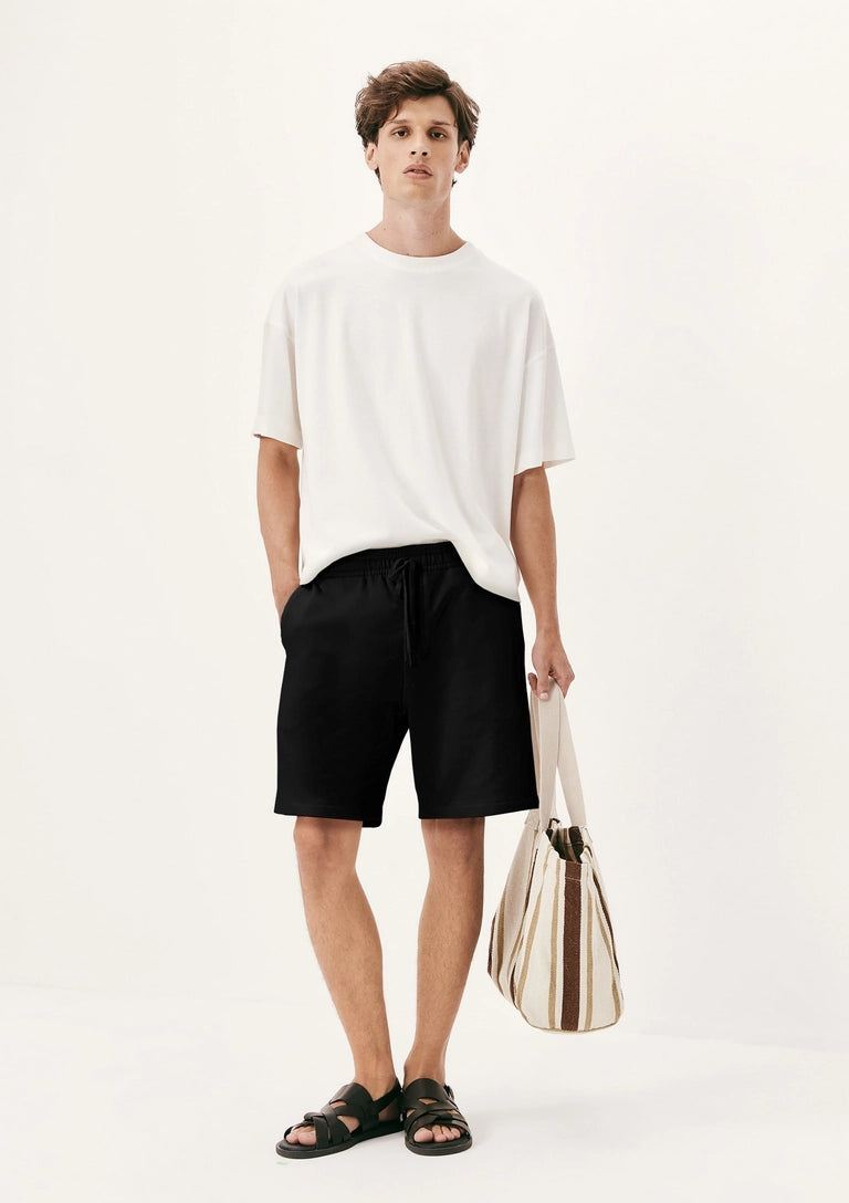 Bermuda masculina reta em moletom