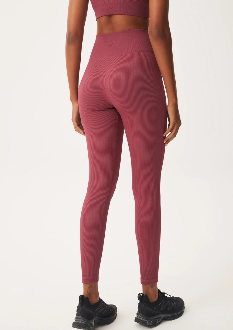 Calça legging feminina canelada sem costura