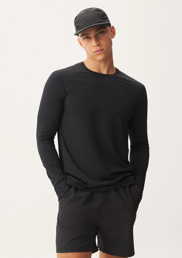 Camiseta esportiva masculina manga longa proteção uv