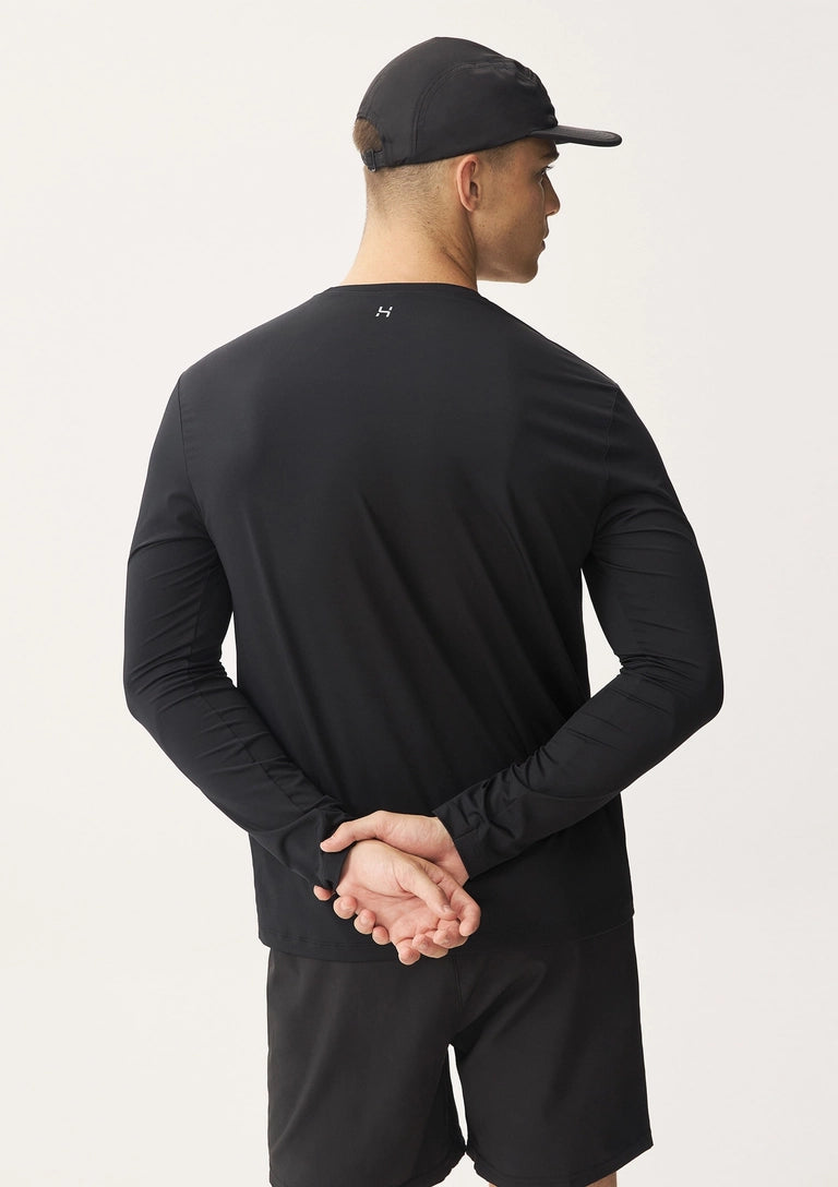 Camiseta esportiva masculina manga longa proteção uv